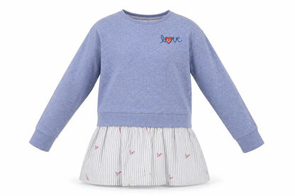 Gap Girls Blue Cotton Tunic Sweatshirt Size 10 Years Pullover