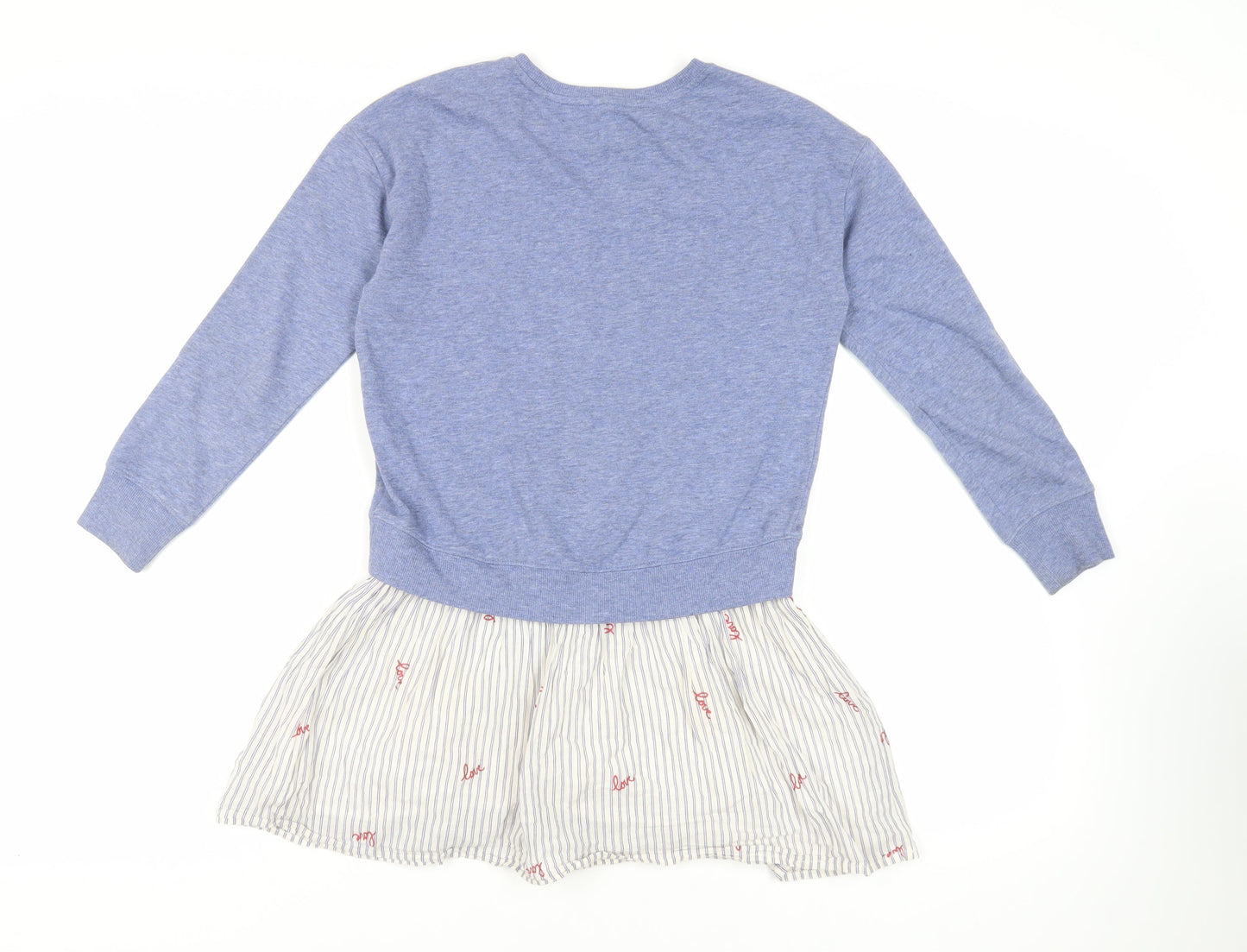 Gap Girls Blue Cotton Tunic Sweatshirt Size 10 Years Pullover