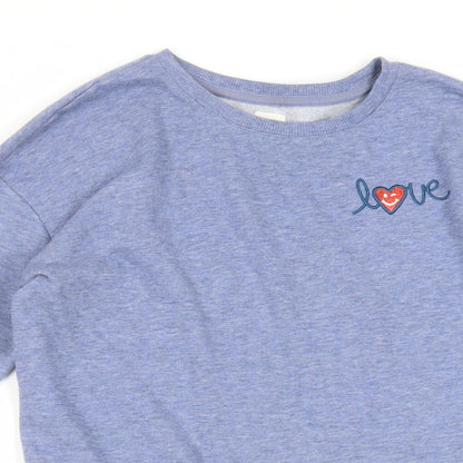 Gap Girls Blue Cotton Tunic Sweatshirt Size 10 Years Pullover
