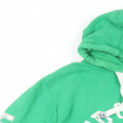 Fred &Boston Mens Green Cotton Pullover Hoodie Size L - Pockets