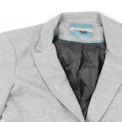 Bershka Womens Grey Jacket Blazer Size M Button