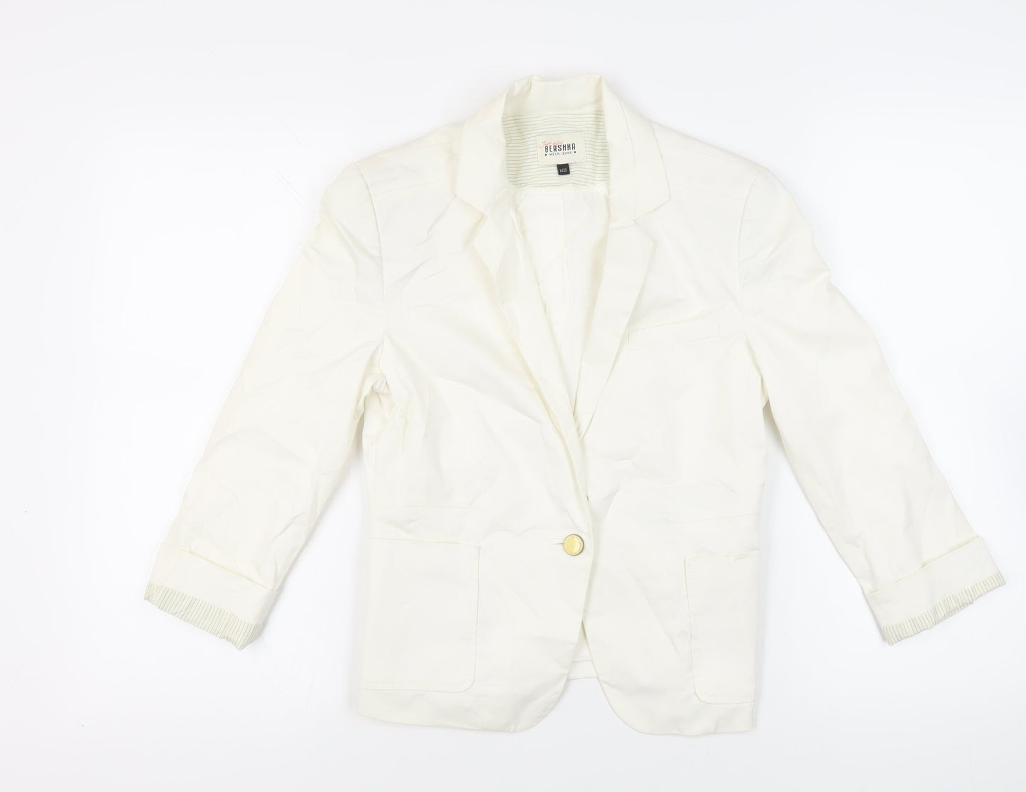 Womens UK Size M Bershka Ivory Jacket