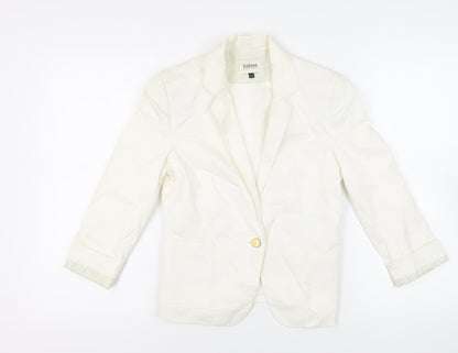 Womens UK Size M Bershka Ivory Jacket