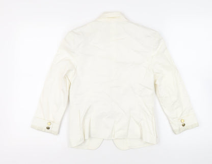 Womens UK Size M Bershka Ivory Jacket