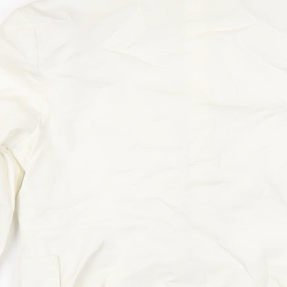 Womens UK Size M Bershka Ivory Jacket