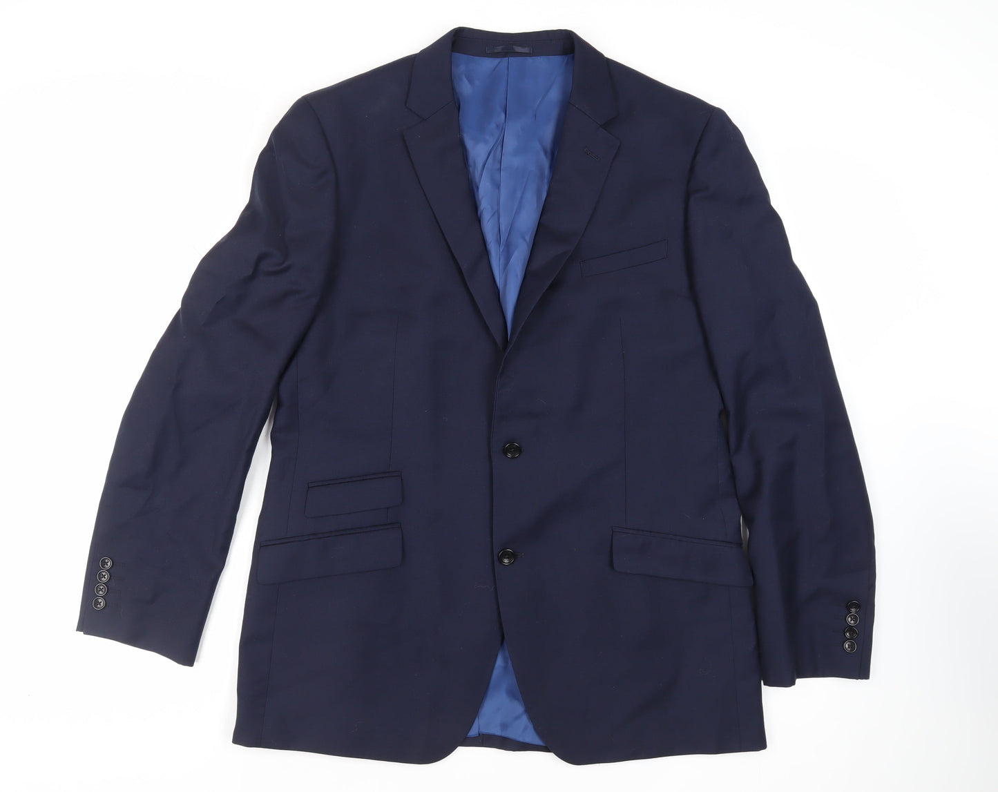 Mens UK Size 44 Samuel Slater Regular Blue Suit Jacket