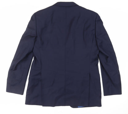 Mens UK Size 44 Samuel Slater Regular Blue Suit Jacket