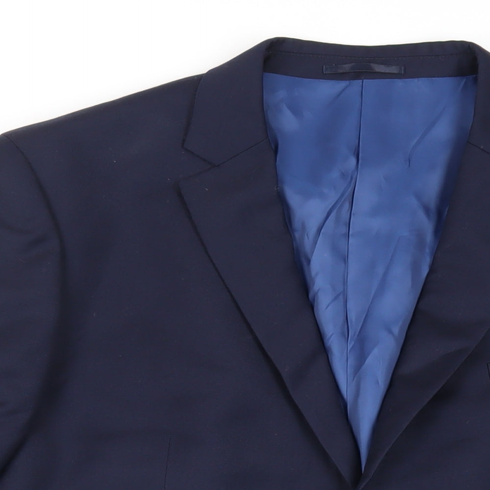 Mens UK Size 44 Samuel Slater Regular Blue Suit Jacket