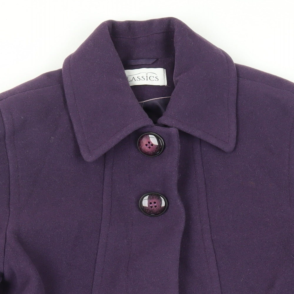 Womens UK Size 14 BHS Purple Overcoat