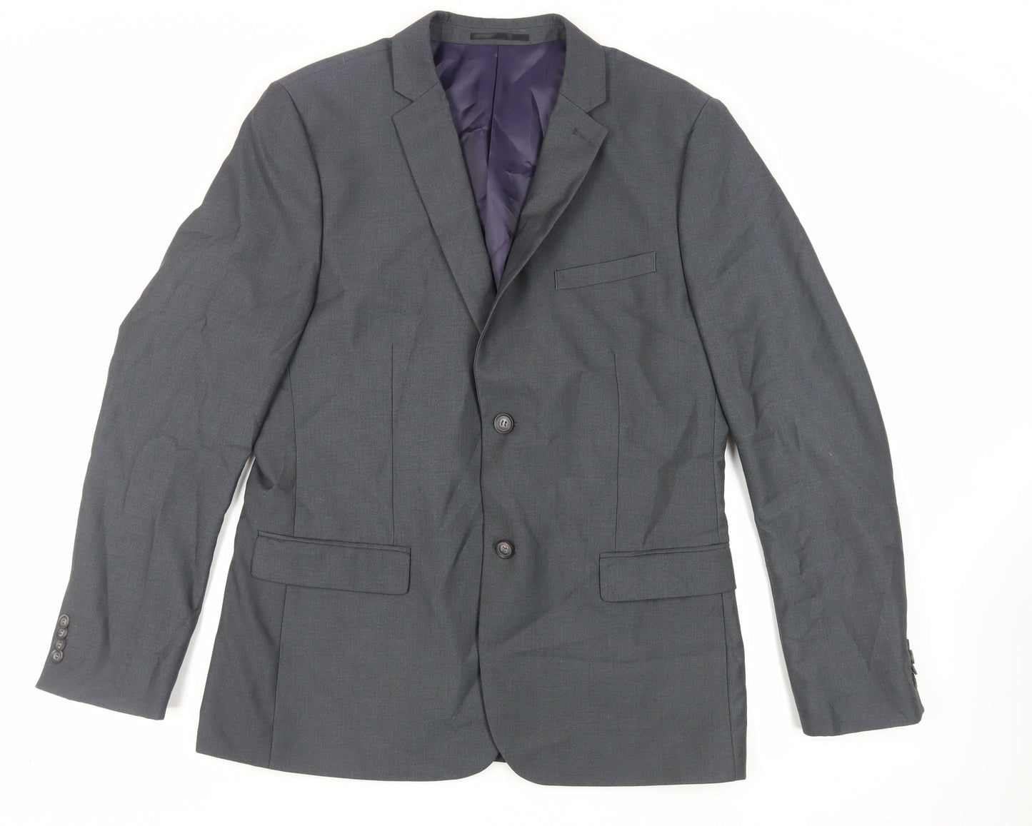 Mens UK Size 42 Topman Regular Grey Suit Jacket