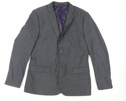 Mens UK Size 42 Topman Regular Grey Suit Jacket