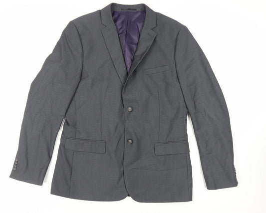 Mens UK Size 42 Topman Regular Grey Suit Jacket