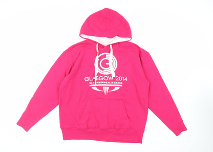 Glasgow 2014 Official Licensed Product Womens Purple Cotton Pullover Hoodie Size S Pullover - Commonwealth Games