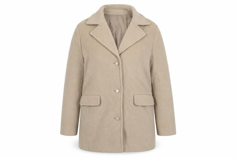 Womens UK Size 16 Marks and Spencer Beige Pea Coat