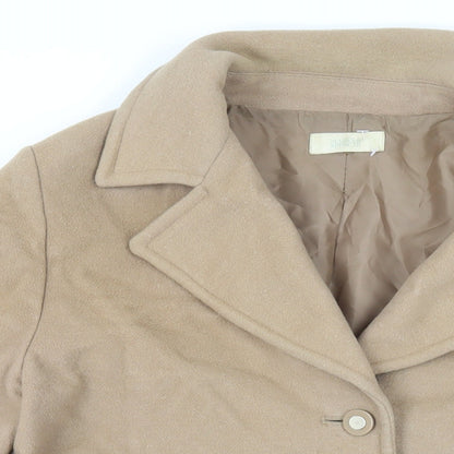 Womens UK Size 16 Marks and Spencer Beige Pea Coat