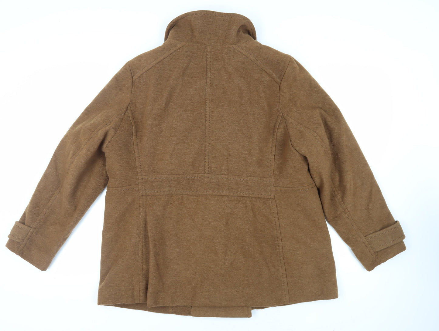 Womens UK Size 2XL H&M Brown Pea Coat