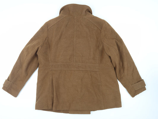 Womens UK Size 2XL H&M Brown Pea Coat