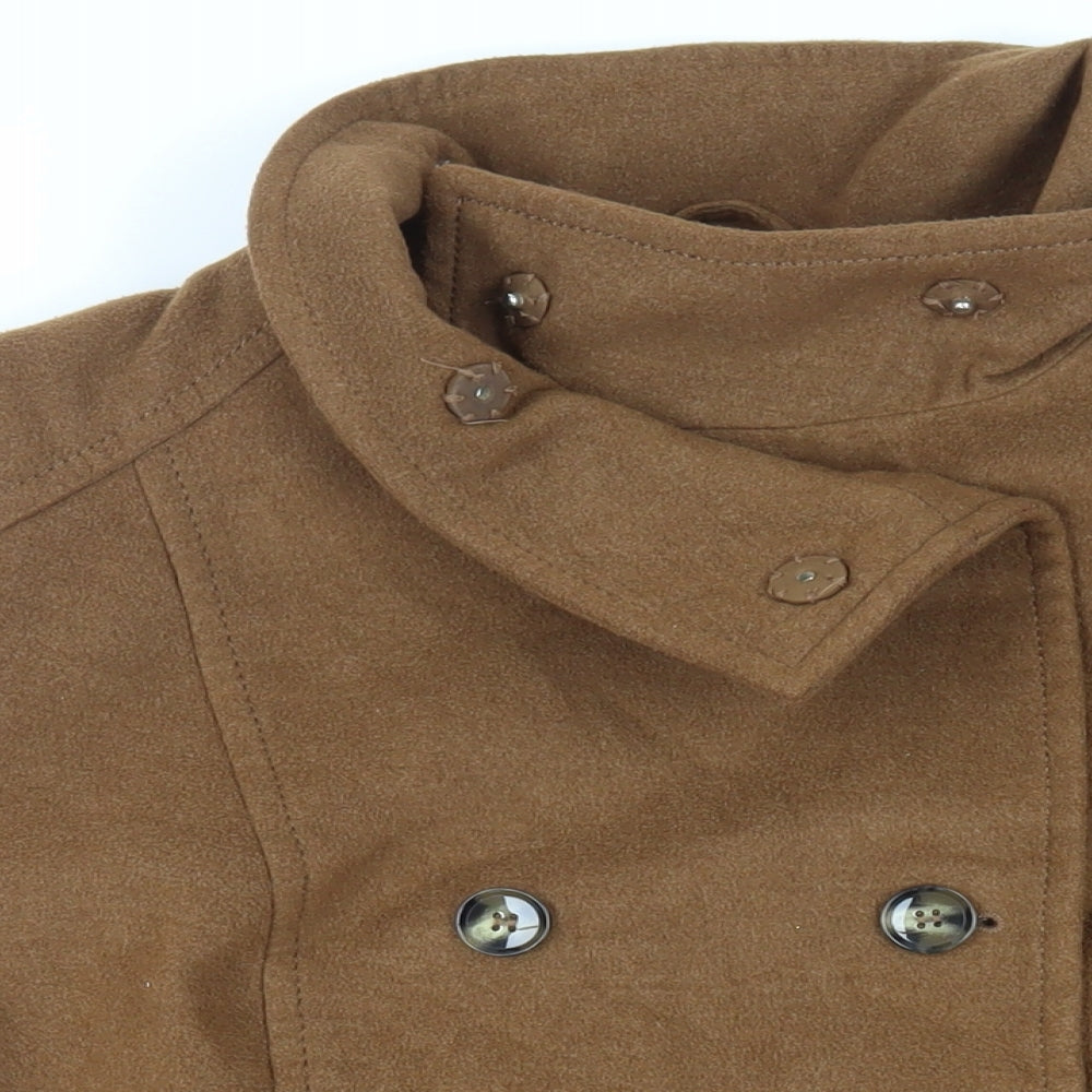 Womens UK Size 2XL H&M Brown Pea Coat