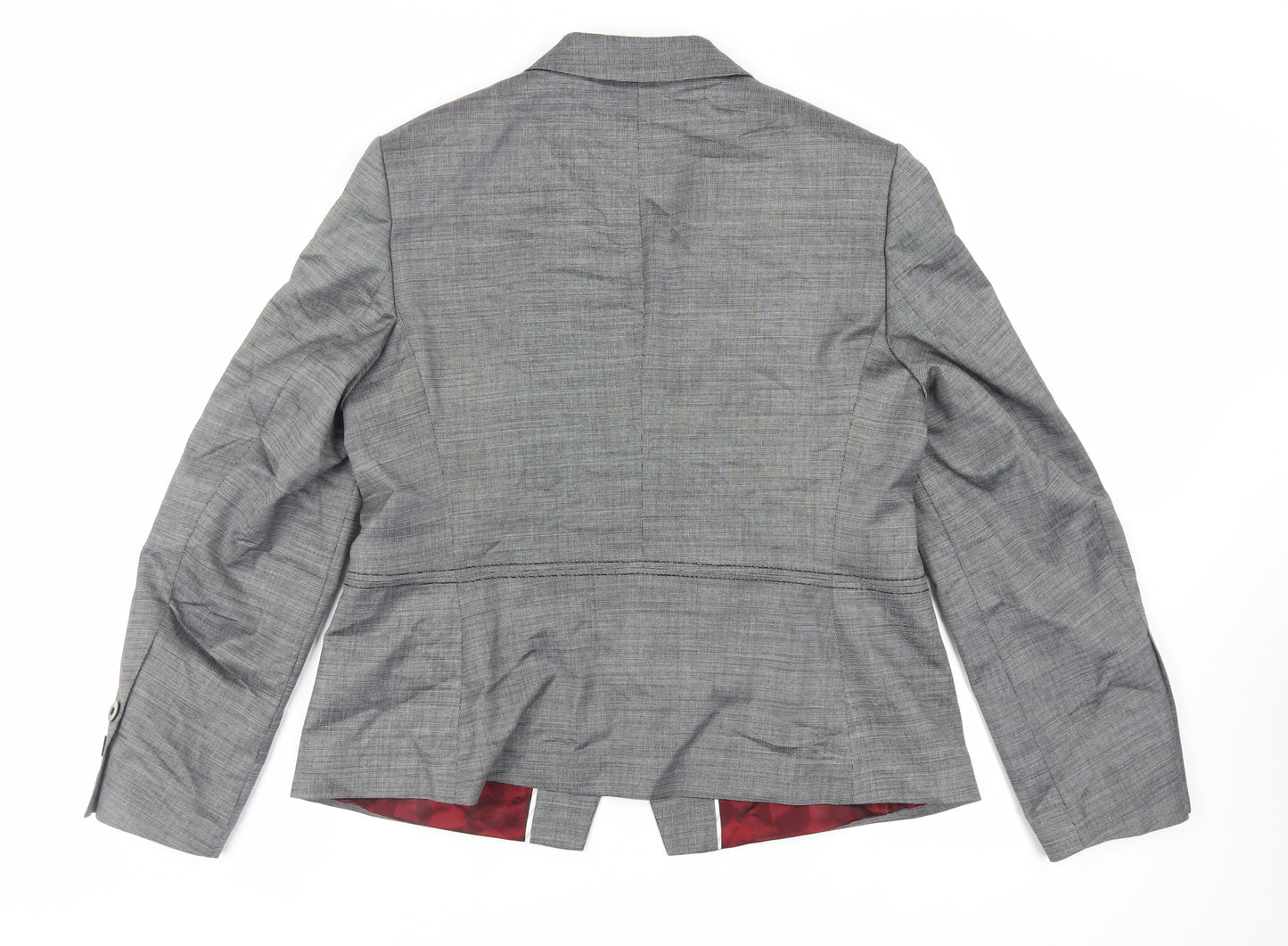 Autograph Womens Grey Jacket Blazer Size 16 Button