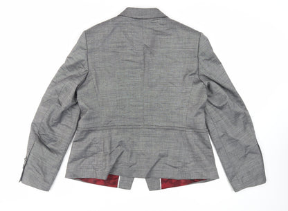 Autograph Womens Grey Jacket Blazer Size 16 Button