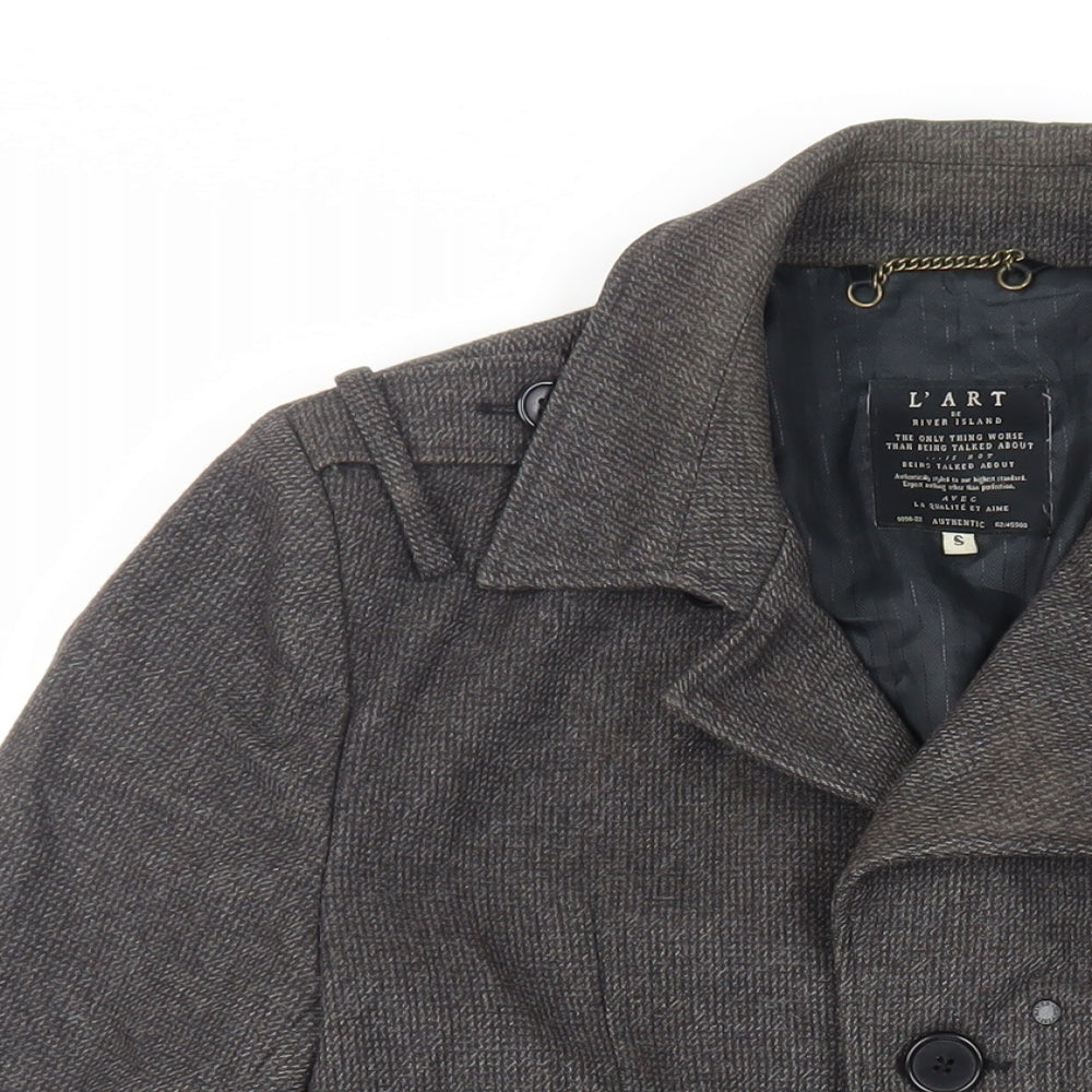 Mens UK Size S River Island Grey Jacket
