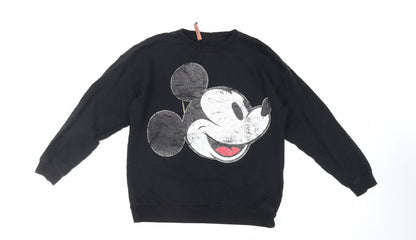 Womens UK Size M Disney Black Pullover Sweatshirt