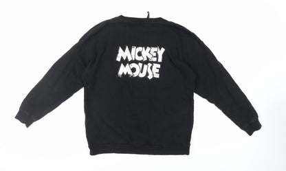 Womens UK Size M Disney Black Pullover Sweatshirt