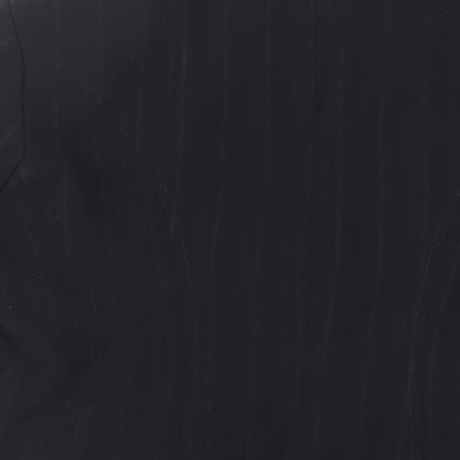 Autograph Womens Black Striped Jacket Blazer Size 12 Button