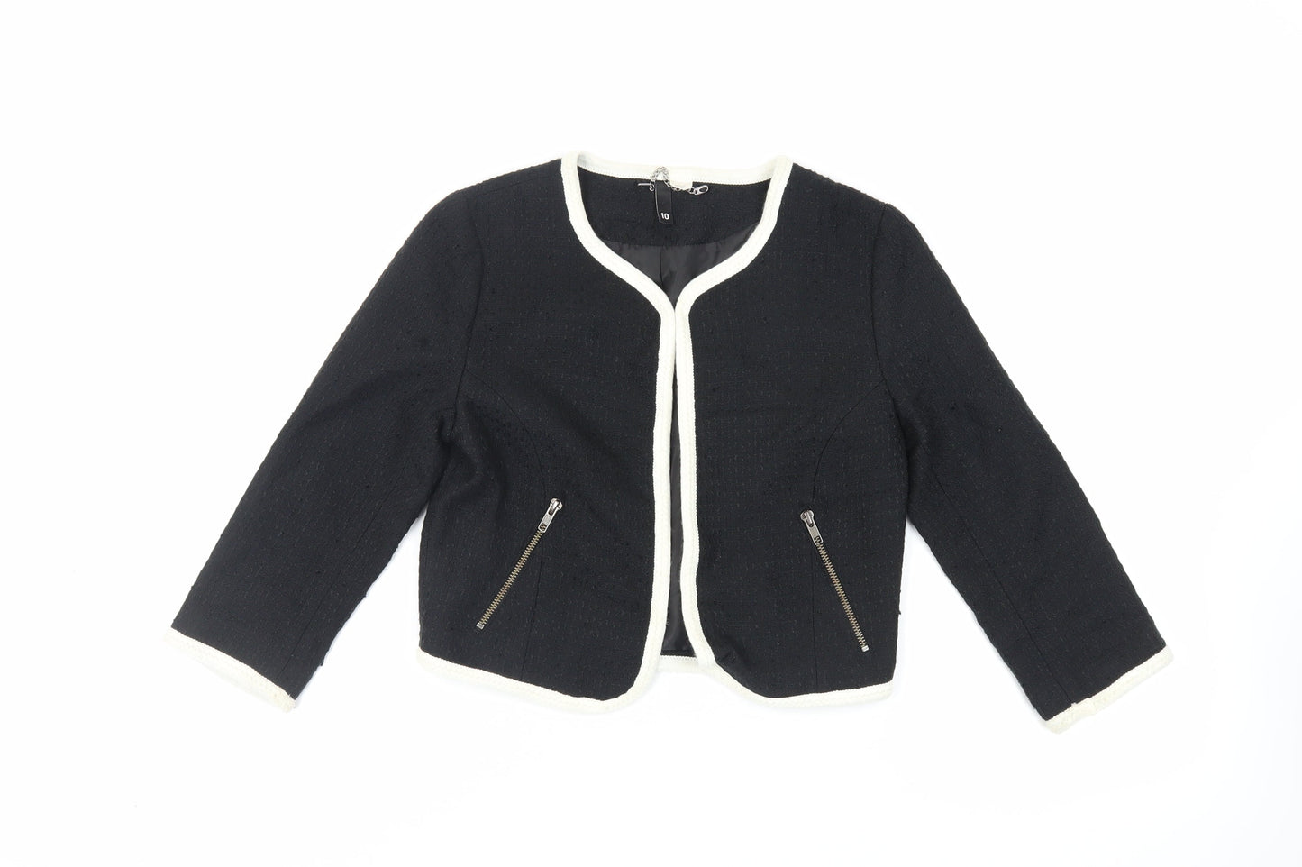 Womens UK Size 10 H&M Black Jacket