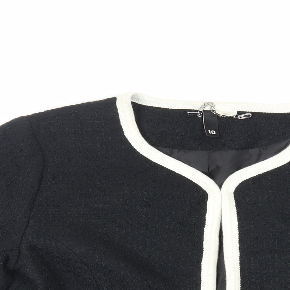 Womens UK Size 10 H&M Black Jacket