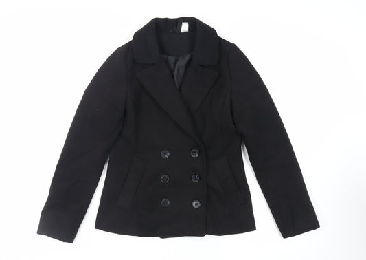 Divided by H&M Womens Black Jacket Size 8 Button