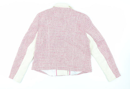 Womens UK Size 14 Marks and Spencer Pink Biker Coat