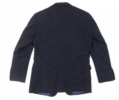 Studio Italia Mens Blue Wool Jacket Suit Jacket Size 40 Regular