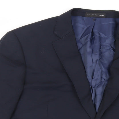Studio Italia Mens Blue Wool Jacket Suit Jacket Size 40 Regular