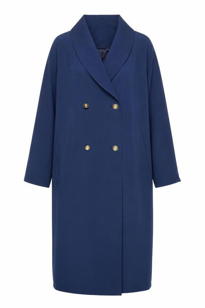 Telemac Womens Blue Overcoat Coat Size 12 Button