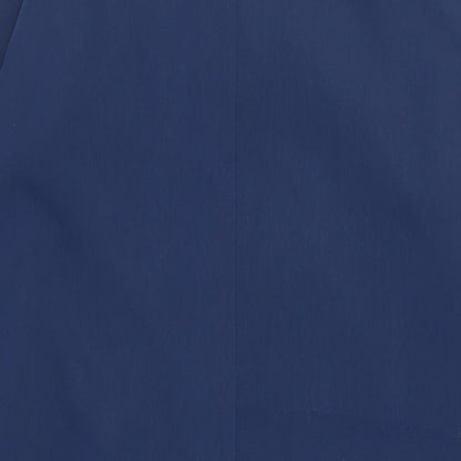 Telemac Womens Blue Overcoat Coat Size 12 Button