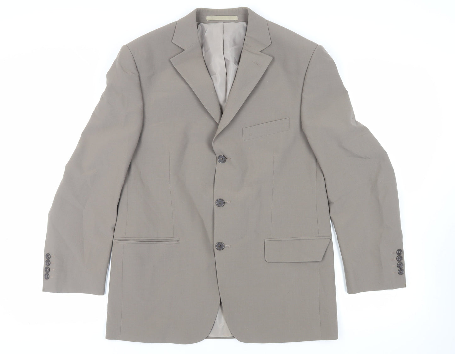 Mens UK Size 40 Marks and Spencer Regular Beige Suit Jacket