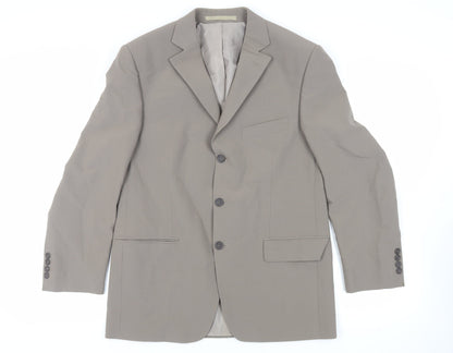 Mens UK Size 40 Marks and Spencer Regular Beige Suit Jacket
