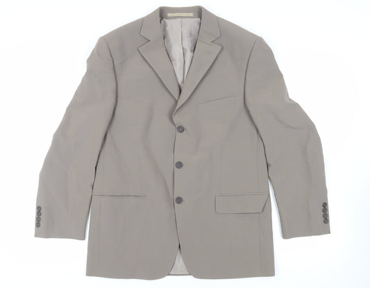 Mens UK Size 40 Marks and Spencer Regular Beige Suit Jacket