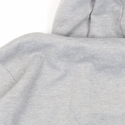 Maniere De Voir Mens Grey Cotton Pullover Hoodie Size L - Pockets