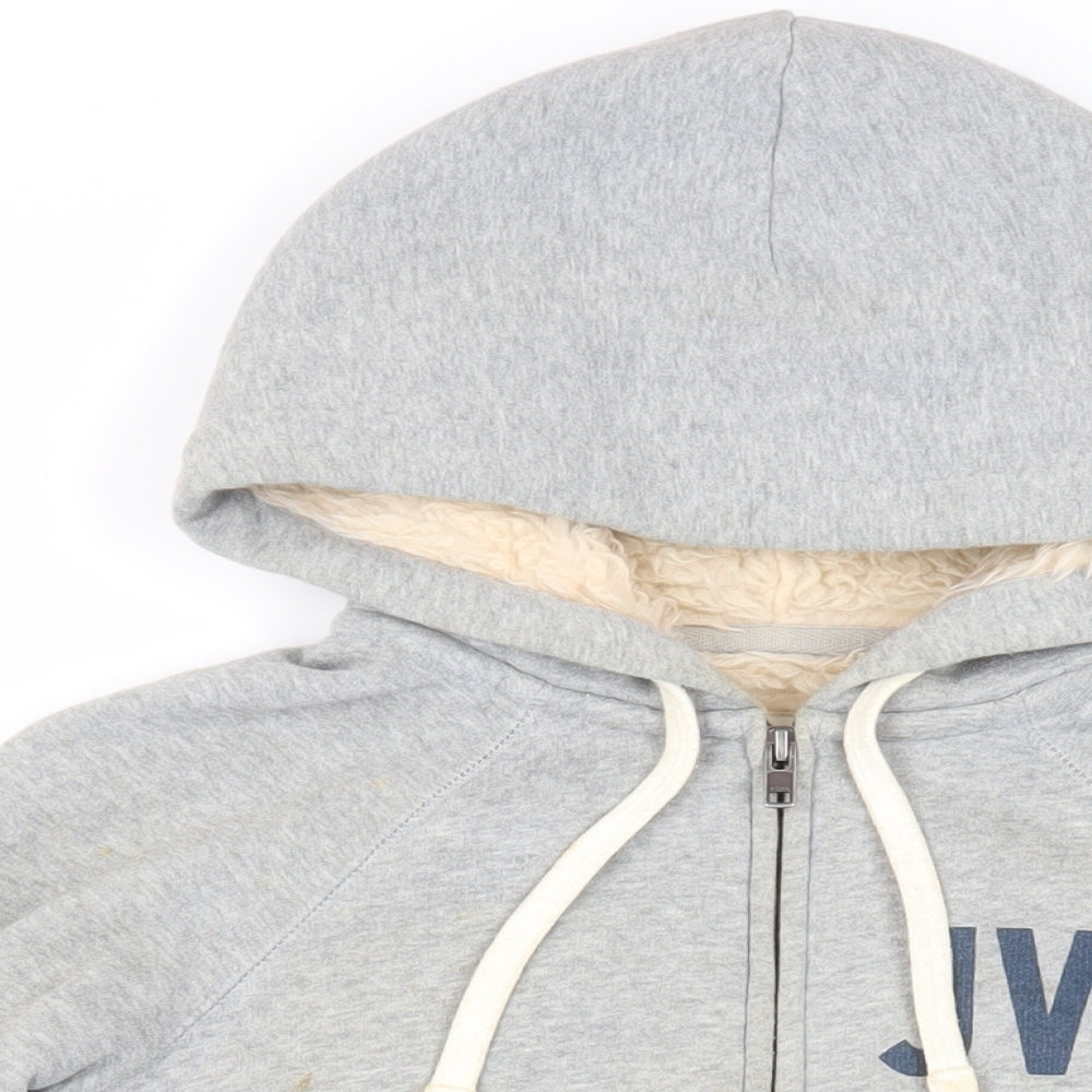 Womens UK Size 6 Jack Wills Grey Full Zip Hoodie