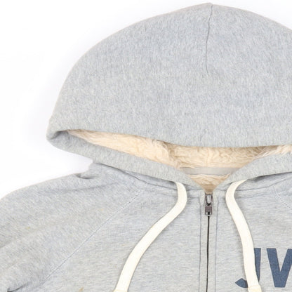 Womens UK Size 6 Jack Wills Grey Full Zip Hoodie