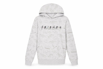 Friends Girls Grey Geometric Cotton Pullover Hoodie Size 14 Years Pullover
