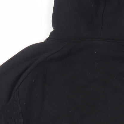 The Couture Club Mens Black Cotton Pullover Hoodie Size L - Pockets