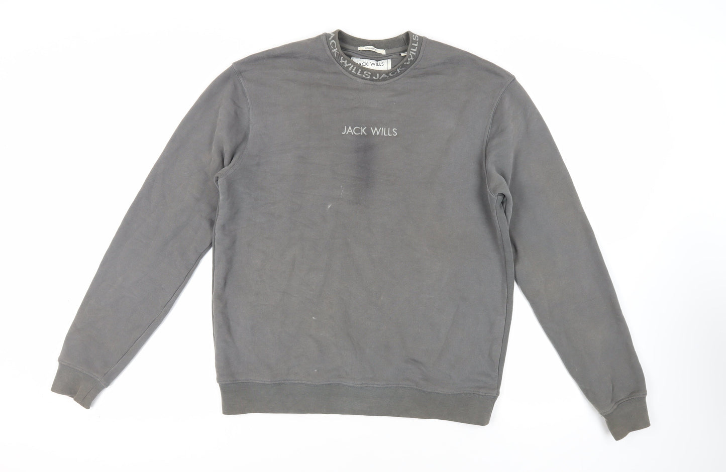 Mens UK Size S Jack Wills Grey Pullover Sweatshirt