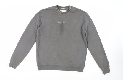 Mens UK Size S Jack Wills Grey Pullover Sweatshirt