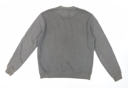 Mens UK Size S Jack Wills Grey Pullover Sweatshirt