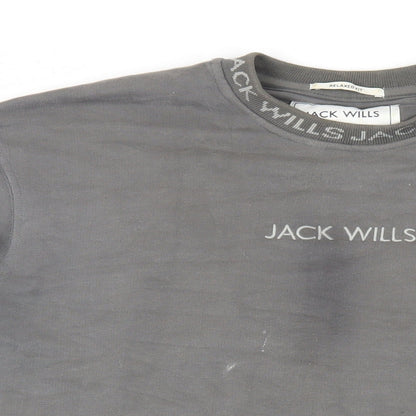 Mens UK Size S Jack Wills Grey Pullover Sweatshirt