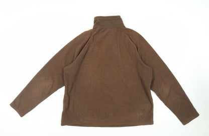 Mens UK Size M Lands' End Brown Pullover Sweatshirt