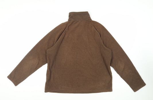 Mens UK Size M Lands' End Brown Pullover Sweatshirt